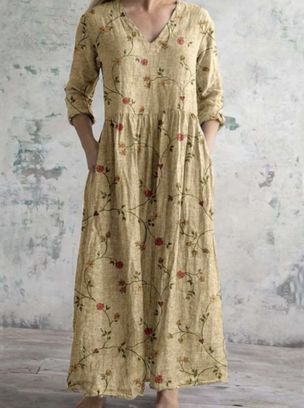 Celestine | Maxi Dress with Vintage Floral Print