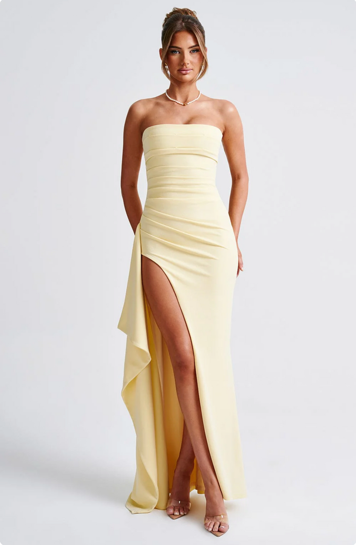 Nova Paris Zafira Maxi Dress - Lemon
