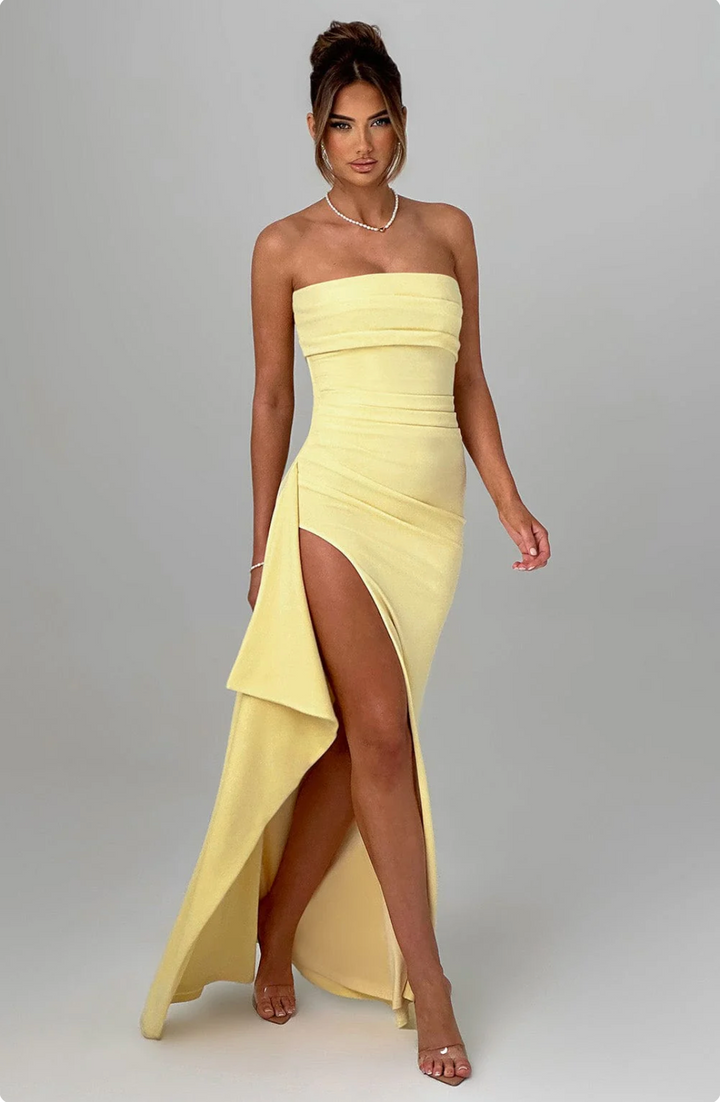 Nova Paris Zafira Maxi Dress - Lemon