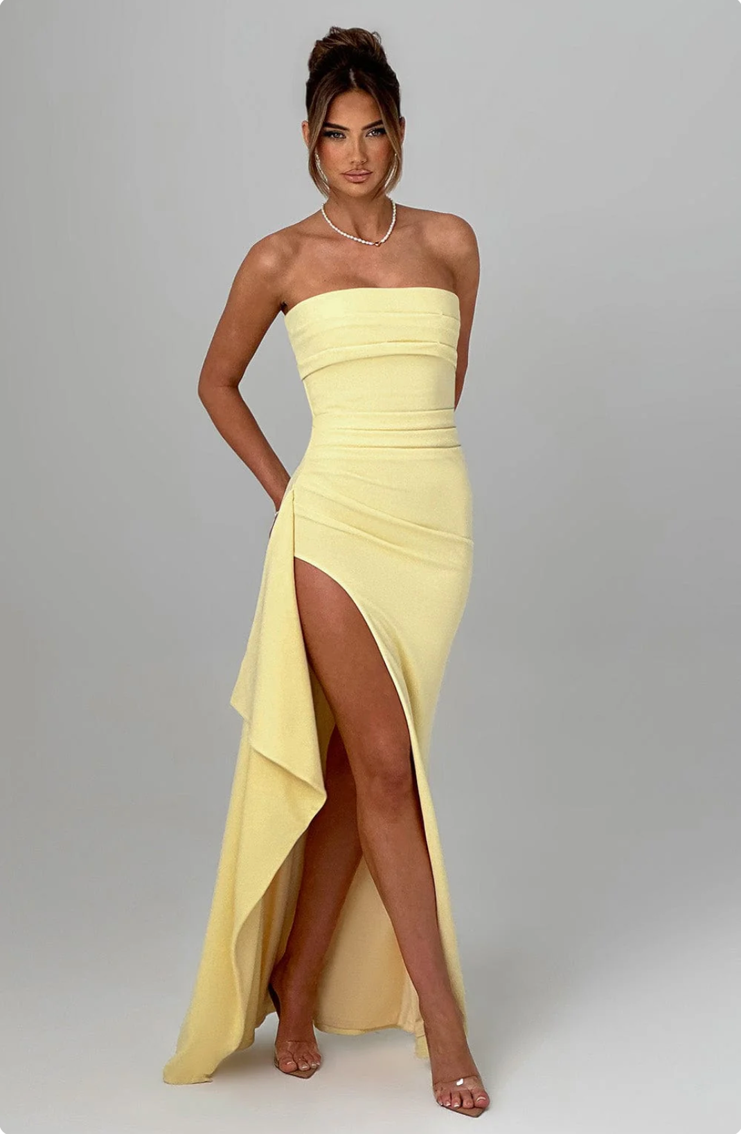 Nova Paris Zafira Maxi Dress - Lemon