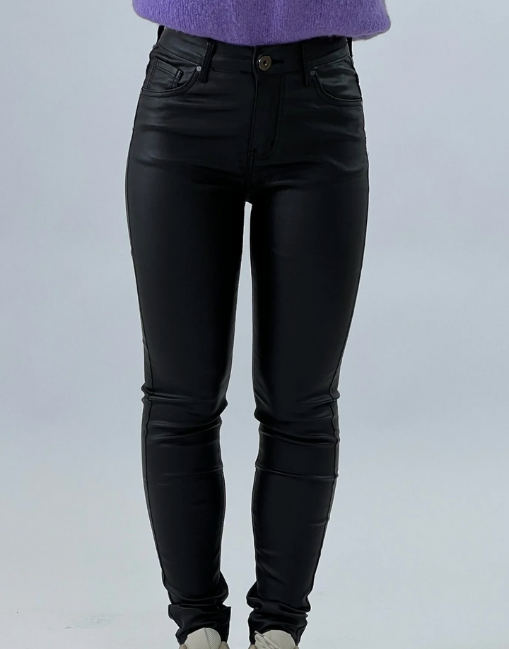 Musthave Leather Look Pants - Black